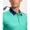 Men’s Golf Polo Shirts Dry Fit Print Golf Shirts for Men Breathable | Breathable, Quick-Dry, Lightweight, Moisture-wicking, Sun Protection, Tennis, Sports, Daily, High-Elasticity(Green Quadrilateral)