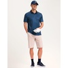 Men’s Golf Polo Shirts Dry Fit Print Golf Shirts for Men Breathable | Breathable, Quick-Dry, Lightweight, Moisture-wicking, Sun Protection, Tennis, Sports, Daily, High-Elasticity(Navy Grid)