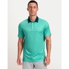 Men’s Golf Polo Shirts Dry Fit Print Golf Shirts for Men Breathable | Breathable, Quick-Dry, Lightweight, Moisture-wicking, Sun Protection, Tennis, Sports, Daily, High-Elasticity(Green Quadrilateral)