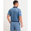 Men’s Golf Polo Shirts Dry Fit Print Golf Shirts for Men Breathable | Breathable, Quick-Dry, Lightweight, Moisture-wicking, Sun Protection, Tennis, Sports, Daily, High-Elasticity(Navy Quadrilateral)