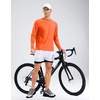Men’s Sun Protection UPF 50+ Grid Swim Long Sleeve Rash Guard SPF UV Shirts | Lightweight, Breathable, Cooling, Quick Dry, Workout, Athletic, Fishing, Hiking, Surfing, Thumb Hole, Reflective Design Shirt(Fluorescent Orange)