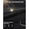 Men’s Sun Protection UPF 50+ Grid Swim Long Sleeve Rash Guard SPF UV Shirts | Lightweight, Breathable, Cooling, Quick Dry, Workout, Athletic, Fishing, Hiking, Surfing, Thumb Hole, Reflective Design Shirt(Black)