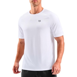 G Gradual Mens Workout Dry Fit Shirts Athletic Gym Lightweight T-Shirts | Moisture Wicking, Breathable, Soft Performance Comfortable Tee Shirts Running Tennis Sports Active(C White)