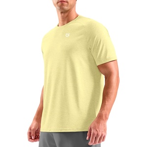 G Gradual Mens Workout Dry Fit Shirts Athletic Gym Lightweight T-Shirts | Moisture Wicking, Breathable, Soft Performance Comfortable Tee Shirts Running Tennis Sports Active(Pastel Yellow)