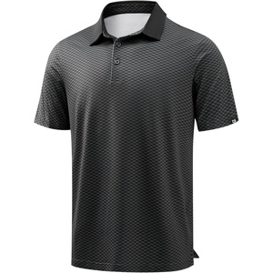 Men’s Golf Polo Shirts Dry Fit Print Golf Shirts for Men Breathable | Breathable, Quick-Dry, Lightweight, Moisture-wicking, Sun Protection, Tennis, Sports, Daily, High-Elasticity(Black Rectangle)