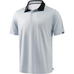 Men’s Golf Polo Shirts Dry Fit Print Golf Shirts for Men Breathable | Breathable, Quick-Dry, Lightweight, Moisture-wicking, Sun Protection, Tennis, Sports, Daily, High-Elasticity(Grey Rectangle)