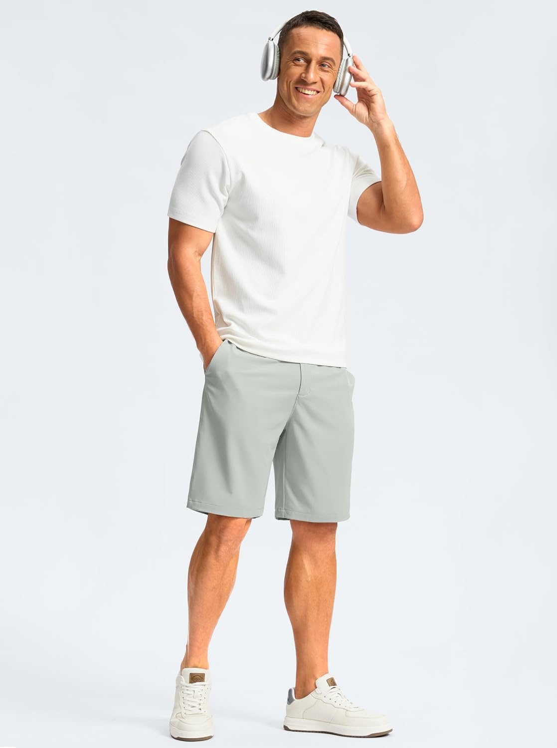 image:imageG Gradual Mens Casual Shorts 9 Lightweight Golf Shorts for Men Stretch Quick Dry Breathable Moisture wicking Expandable Waistband Zip fly Comfort