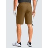 G Gradual Men’s Casual Shorts 9″ Lightweight Golf Shorts for Men(Brown, M) | Stretch, Quick Dry, Breathable, Moisture wicking, Expandable Waistband, Zip fly, Comfort