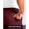 G Gradual Men’s Golf Shorts with 4 Pockets 11 Inch Inseam Casual Shorts | Hidden Zip Pocket, Stretch, Quick Dry, Breathable, UPF50+, Work, Hiking, Dress Shorts for Men(Wine)