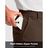 G Gradual Men’s Golf Shorts with 4 Pockets 11 Inch Inseam Casual Shorts | Hidden Zip Pocket, Stretch, Quick Dry, Breathable, UPF50+, Work, Hiking, Dress Shorts for Men(T-dark Brown)