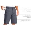 G Gradual Men’s Golf Shorts with 4 Pockets 11 Inch Inseam Casual Shorts | Hidden Zip Pocket, Stretch, Quick Dry, Breathable, UPF50+, Work, Hiking, Dress Shorts for Men(Dark Grey)