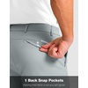 G Gradual Men’s Golf Shorts with 4 Pockets 11 Inch Inseam Casual Shorts | Hidden Zip Pocket, Stretch, Quick Dry, Breathable, UPF50+, Work, Hiking, Dress Shorts for Men(Light Grey)