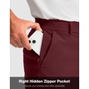 G Gradual Men’s Golf Shorts with 4 Pockets 11 Inch Inseam Casual Shorts | Hidden Zip Pocket, Stretch, Quick Dry, Breathable, UPF50+, Work, Hiking, Dress Shorts for Men(Wine)