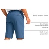 G Gradual Men’s Golf Shorts with 4 Pockets 11 Inch Inseam Casual Shorts | Hidden Zip Pocket, Stretch, Quick Dry, Breathable, UPF50+, Work, Hiking, Dress Shorts for Men(Slate Blue)