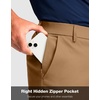 G Gradual Men’s Golf Shorts with 4 Pockets 11 Inch Inseam Casual Shorts | Hidden Zip Pocket, Stretch, Quick Dry, Breathable, UPF50+, Work, Hiking, Dress Shorts for Men(Dark Khaki)