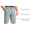 G Gradual Men’s Golf Shorts with 4 Pockets 11 Inch Inseam Casual Shorts | Hidden Zip Pocket, Stretch, Quick Dry, Breathable, UPF50+, Work, Hiking, Dress Shorts for Men(Light Grey)