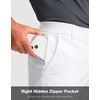 G Gradual Men’s Golf Shorts with 4 Pockets 11 Inch Inseam Casual Shorts | Hidden Zip Pocket, Stretch, Quick Dry, Breathable, UPF50+, Work, Hiking, Dress Shorts for Men(White)