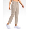 G Gradual Petite Pants for Women 7/8 Ankle Golf Pants with 3 Pockets | Petite Fit, Hidden Inner Pocket , Ultral Soft, Stretchy, Breathable, Travel, Teacher Outfits, Dress Up or Down(Bright Khaki)
