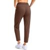 G Gradual Petite Pants for Women 7/8 Ankle Golf Pants with 3 Pockets | Petite Fit, Hidden Inner Pocket , Ultral Soft, Stretchy, Breathable, Travel, Teacher Outfits, Dress Up or Down(Brown)