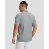 Men’s Golf Polo Shirts Dry Fit Moisture Wicking Performance Short Sleeve | Regular Fit, 3 Button, Collared Shirts, Sun Protection, Lightweight Breathable Pique Fabric, Athletic Work Smart Casual Polo(A-grey)