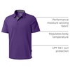 Men’s Golf Polo Shirts Dry Fit Moisture Wicking Performance Short Sleeve | Regular Fit, 3 Button, Collared Shirts, Sun Protection, Lightweight Breathable Pique Fabric, Athletic Work Smart Casual Polo(A-purple)