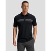 Men’s Golf Polo Shirts Dry Fit Moisture Wicking Performance Short Sleeve | Regular Fit, 3 Button, Collared Shirts, Sun Protection, Lightweight Breathable Pique Fabric, Athletic Work Smart Casual Polo(B-black Parallelogram)