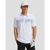 Men’s Golf Polo Shirts Dry Fit Moisture Wicking Performance Short Sleeve | Regular Fit, 3 Button, Collared Shirts, Sun Protection, Lightweight Breathable Pique Fabric, Athletic Work Smart Casual Polo(B-white Leaves)