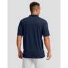Men’s Golf Polo Shirts Dry Fit Moisture Wicking Performance Short Sleeve | Regular Fit, 3 Button, Collared Shirts, Sun Protection, Lightweight Breathable Pique Fabric, Athletic Work Smart Casual Polo(Navy Flower)