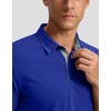 Men’s Golf Polo Shirts Dry Fit Moisture Wicking Performance Short Sleeve | Regular Fit, 3 Button, Collared Shirts, Sun Protection, Lightweight Breathable Pique Fabric, Athletic Work Smart Casual Polo(A-royal Blue)
