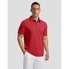 Men’s Golf Polo Shirts Dry Fit Moisture Wicking Performance Short Sleeve | Regular Fit, 3 Button, Collared Shirts, Sun Protection, Lightweight Breathable Pique Fabric, Athletic Work Smart Casual Polo(A-dark Red)