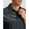 Men’s Golf Polo Shirts Dry Fit Moisture Wicking Performance Short Sleeve | Regular Fit, 3 Button, Collared Shirts, Sun Protection, Lightweight Breathable Pique Fabric, Athletic Work Smart Casual Polo(Black Galaxy)