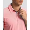 Men’s Golf Polo Shirts Dry Fit Moisture Wicking Performance Short Sleeve | Regular Fit, 3 Button, Collared Shirts, Sun Protection, Lightweight Breathable Pique Fabric, Athletic Work Smart Casual Polo(A-pink)