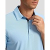 Men’s Golf Polo Shirts Dry Fit Moisture Wicking Performance Short Sleeve | Regular Fit, 3 Button, Collared Shirts, Sun Protection, Lightweight Breathable Pique Fabric, Athletic Work Smart Casual Polo(A-light Blue)