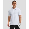 Men’s Golf Polo Shirts Dry Fit Moisture Wicking Performance Short Sleeve | Regular Fit, 3 Button, Collared Shirts, Sun Protection, Lightweight Breathable Pique Fabric, Athletic Work Smart Casual Polo(B-white Coco Tree)