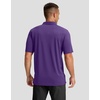 Men’s Golf Polo Shirts Dry Fit Moisture Wicking Performance Short Sleeve | Regular Fit, 3 Button, Collared Shirts, Sun Protection, Lightweight Breathable Pique Fabric, Athletic Work Smart Casual Polo(A-purple)
