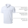 Men’s Golf Polo Shirts Dry Fit Moisture Wicking Performance Short Sleeve | Regular Fit, 3 Button, Collared Shirts, Sun Protection, Lightweight Breathable Pique Fabric, Athletic Work Smart Casual Polo(B-white Coco Tree)