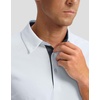 Men’s Golf Polo Shirts Dry Fit Moisture Wicking Performance Short Sleeve | Regular Fit, 3 Button, Collared Shirts, Sun Protection, Lightweight Breathable Pique Fabric, Athletic Work Smart Casual Polo(A-white)
