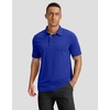Men’s Golf Polo Shirts Dry Fit Moisture Wicking Performance Short Sleeve | Regular Fit, 3 Button, Collared Shirts, Sun Protection, Lightweight Breathable Pique Fabric, Athletic Work Smart Casual Polo(A-royal Blue)