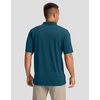 Men’s Golf Polo Shirts Dry Fit Moisture Wicking Performance Short Sleeve | Regular Fit, 3 Button, Collared Shirts, Sun Protection, Lightweight Breathable Pique Fabric, Athletic Work Smart Casual Polo(A-reflecting Pond)