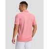 Men’s Golf Polo Shirts Dry Fit Moisture Wicking Performance Short Sleeve | Regular Fit, 3 Button, Collared Shirts, Sun Protection, Lightweight Breathable Pique Fabric, Athletic Work Smart Casual Polo(A-pink)