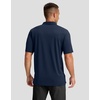 Men’s Golf Polo Shirts Dry Fit Moisture Wicking Performance Short Sleeve | Regular Fit, 3 Button, Collared Shirts, Sun Protection, Lightweight Breathable Pique Fabric, Athletic Work Smart Casual Polo(A-navy)