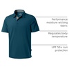 Men’s Golf Polo Shirts Dry Fit Moisture Wicking Performance Short Sleeve | Regular Fit, 3 Button, Collared Shirts, Sun Protection, Lightweight Breathable Pique Fabric, Athletic Work Smart Casual Polo(A-reflecting Pond)