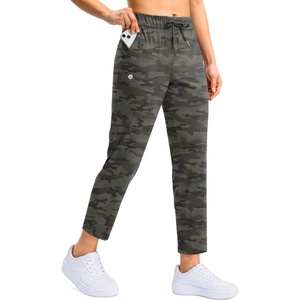 G Gradual Petite Pants for Women 7/8 Ankle Golf Pants with 3 Pockets | Petite Fit, Hidden Inner Pocket , Ultral Soft, Stretchy, Breathable, Travel, Teacher Outfits, Dress Up or Down(Green Camo)