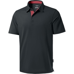 Men’s Golf Polo Shirts Dry Fit Moisture Wicking Performance Short Sleeve | Regular Fit, 3 Button, Collared Shirts, Sun Protection, Lightweight Breathable Pique Fabric, Athletic Work Smart Casual Polo(A-dark Grey)