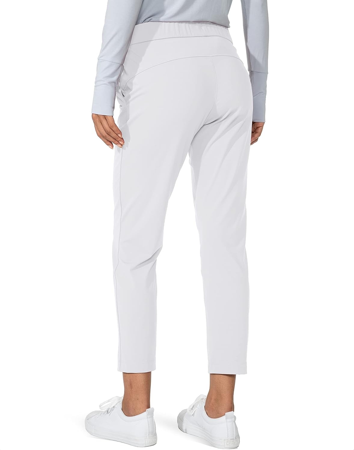 image:imageG Gradual Womens Pants with Deep Pockets 78 Stretch Ankle Sweatpants Golf Athletic Travel Lounge Business Casual Butter Soft 4way Stretch Wash and Dry Well Flattering LightweightWhite