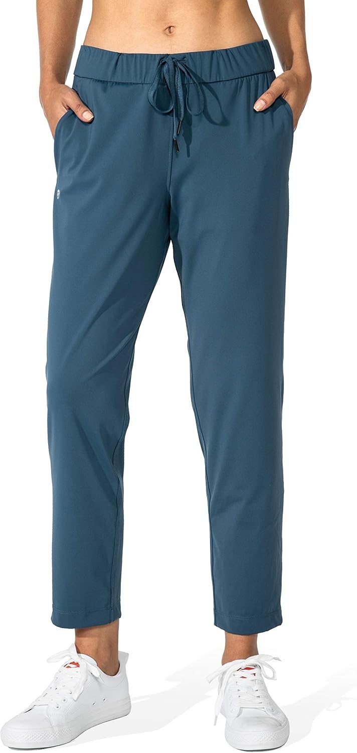 image:imageG Gradual Womens Pants with Deep Pockets 78 Stretch Ankle Sweatpants Golf Athletic Travel Lounge Business Casual Butter Soft 4way Stretch Wash and Dry Well Flattering LightweightIndigo Blue