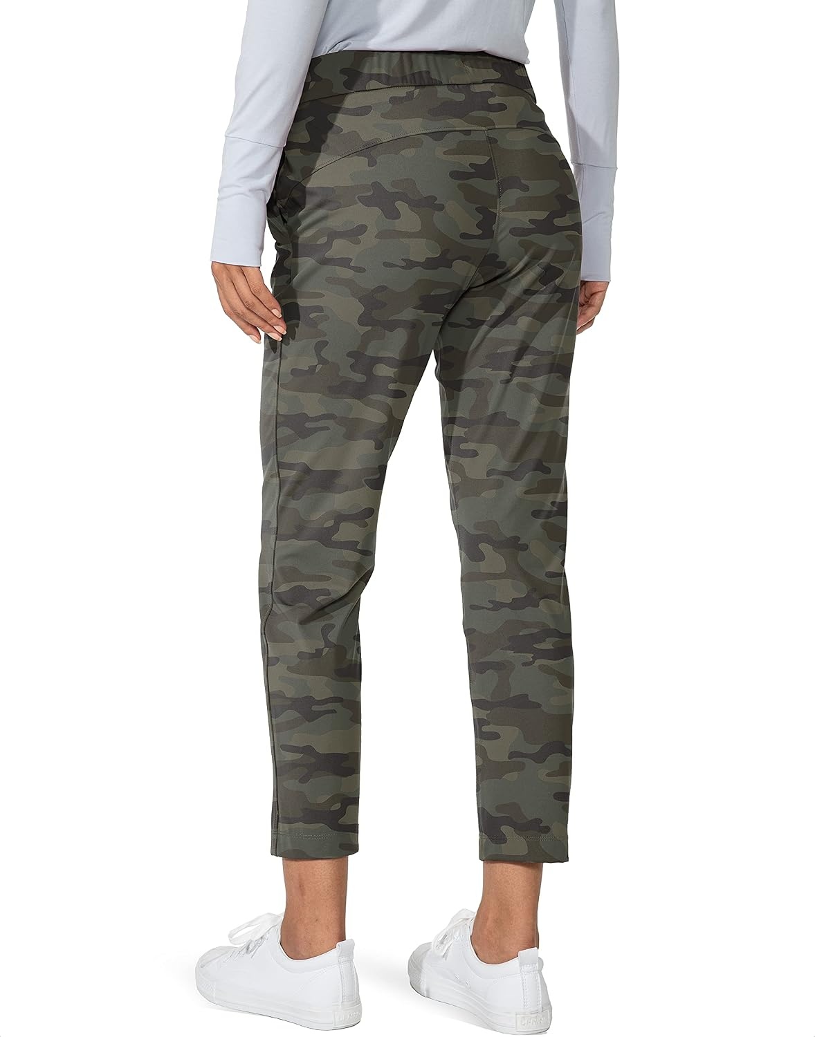 image:imageG Gradual Womens Pants with Deep Pockets 78 Stretch Ankle Sweatpants Golf Athletic Travel Lounge Business Casual Butter Soft 4way Stretch Wash and Dry Well Flattering LightweightGreen Camo