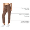 G Gradual Women’s Pants with Deep Pockets 7/8 Stretch Ankle Sweatpants | Golf, Athletic, Travel, Lounge, Business Casual, Butter Soft, 4-way Stretch, Wash and Dry Well, Flattering, Lightweight(Mocha)