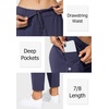 G Gradual Women’s Pants with Deep Pockets 7/8 Stretch Ankle Sweatpants | Golf, Athletic, Travel, Lounge, Business Casual, Butter Soft, 4-way Stretch, Wash and Dry Well, Flattering, Lightweight(Navy)