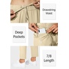 G Gradual Women’s Pants with Deep Pockets 7/8 Stretch Ankle Sweatpants | Golf, Athletic, Travel, Lounge, Business Casual, Butter Soft, 4-way Stretch, Wash and Dry Well, Flattering, Lightweight(Khaki)
